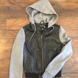 Cute! Moto jacket with Grey Sleeves